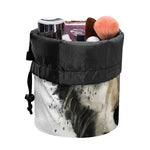 Watercolor Painting Wolf Print Drawstring Makeup Bag