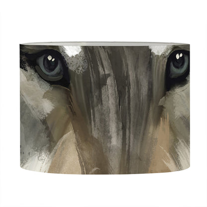 Watercolor Painting Wolf Print Drum Lamp Shade