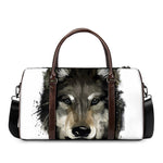 Watercolor Painting Wolf Print Duffle Bag