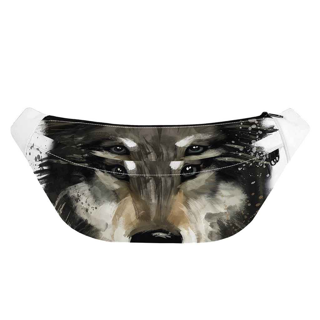 Watercolor Painting Wolf Print Fanny Pack