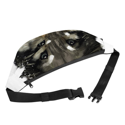 Watercolor Painting Wolf Print Fanny Pack
