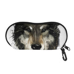 Watercolor Painting Wolf Print Glasses Case