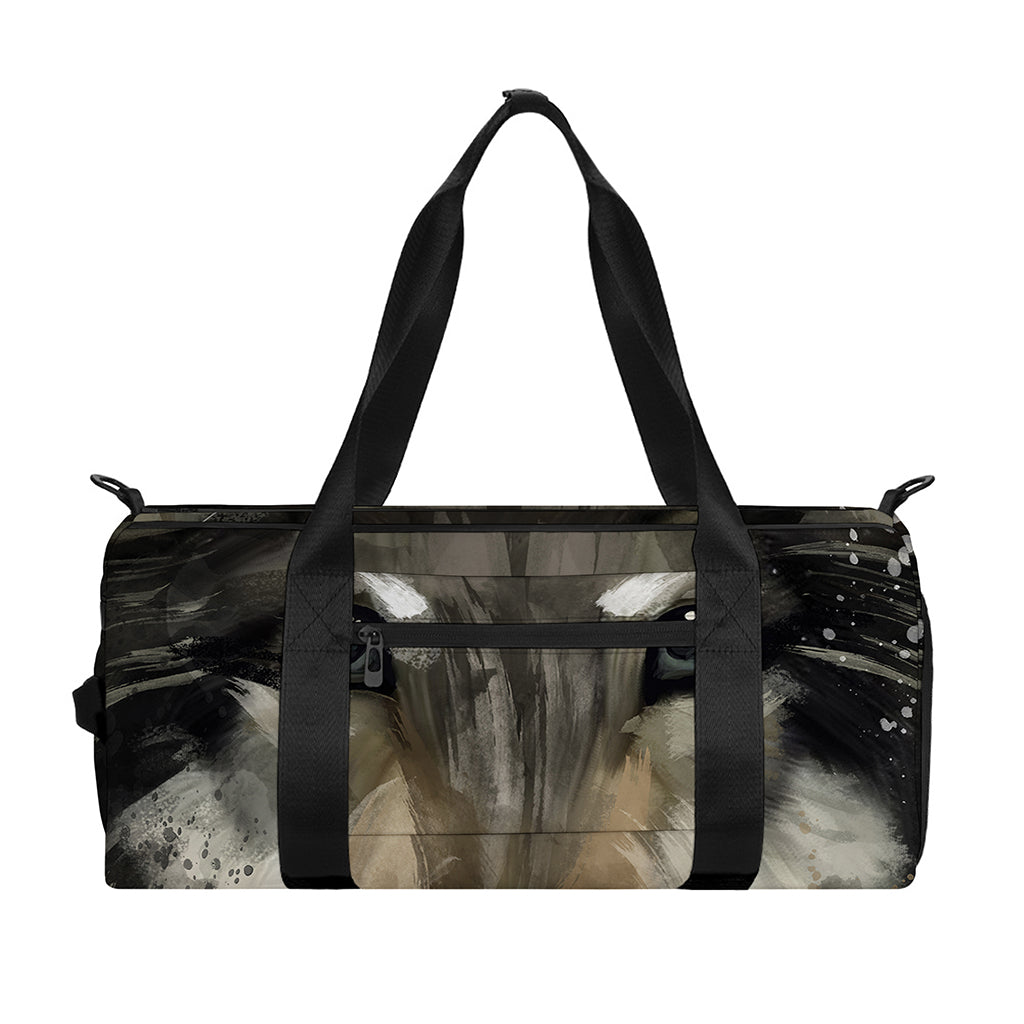 Watercolor Painting Wolf Print Gym Bag
