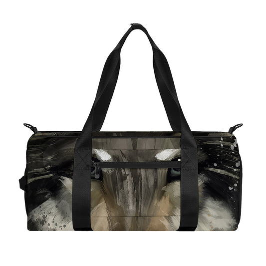 Watercolor Painting Wolf Print Gym Bag