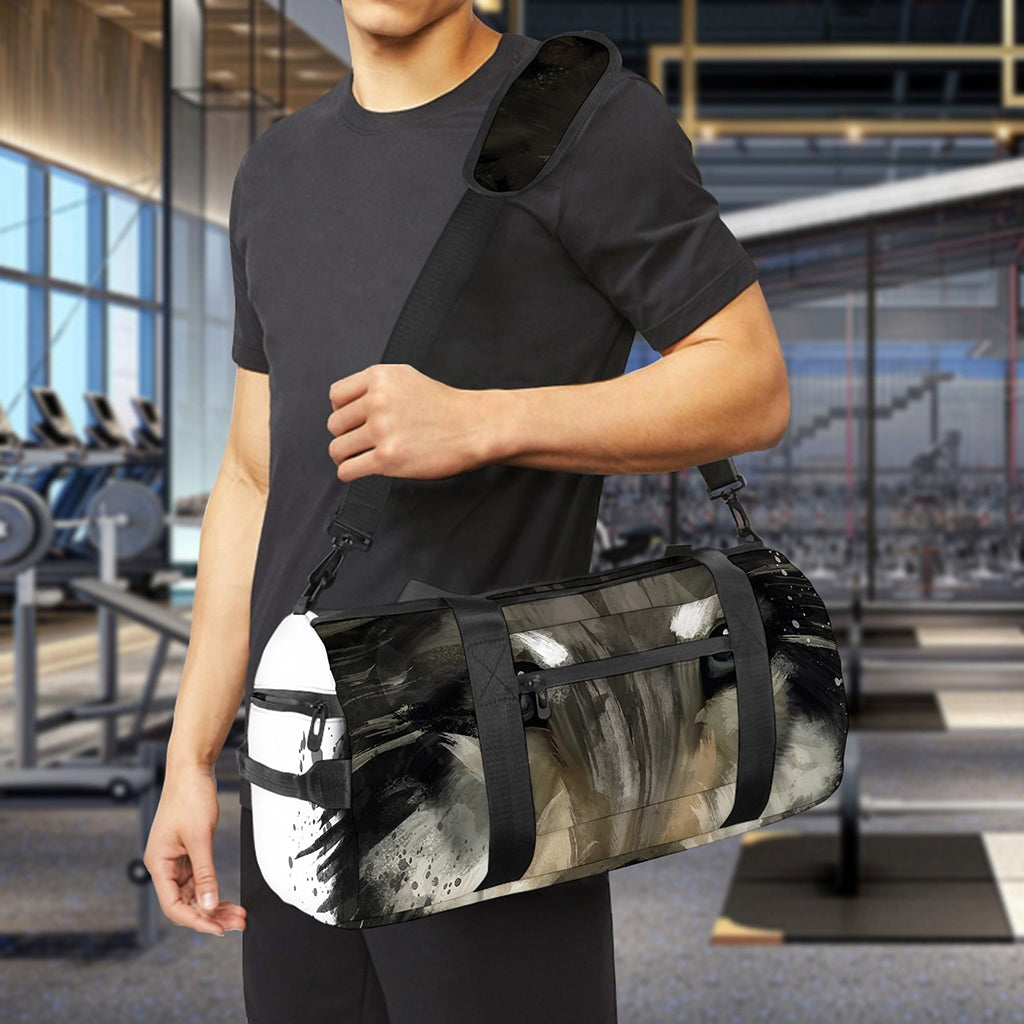 Watercolor Painting Wolf Print Gym Bag
