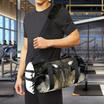 Watercolor Painting Wolf Print Gym Bag