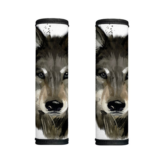 Watercolor Painting Wolf Print Handle Covers