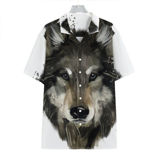 Watercolor Painting Wolf Print Hawaiian Shirt
