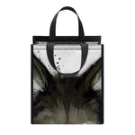 Watercolor Painting Wolf Print Insulated Lunch Tote