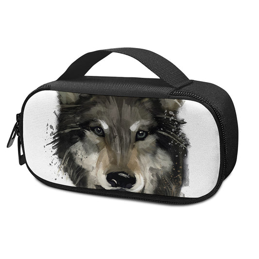 Watercolor Painting Wolf Print Insulin Cooler Travel Case