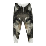Watercolor Painting Wolf Print Jogger Pants