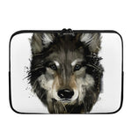 Watercolor Painting Wolf Print Laptop Sleeve