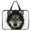 Watercolor Painting Wolf Print Laptop Sleeve With Handle