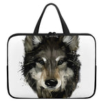 Watercolor Painting Wolf Print Laptop Sleeve With Handle