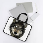 Watercolor Painting Wolf Print Laptop Sleeve With Handle