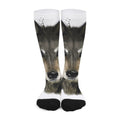 Watercolor Painting Wolf Print Long Socks