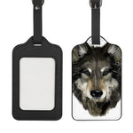 Watercolor Painting Wolf Print Luggage Tag