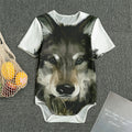 Watercolor Painting Wolf Print Men's Bodysuit