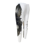 Watercolor Painting Wolf Print Men's Compression Pants