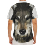 Watercolor Painting Wolf Print Men's Deep V-Neck Shirt
