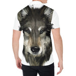 Watercolor Painting Wolf Print Men's Shirt