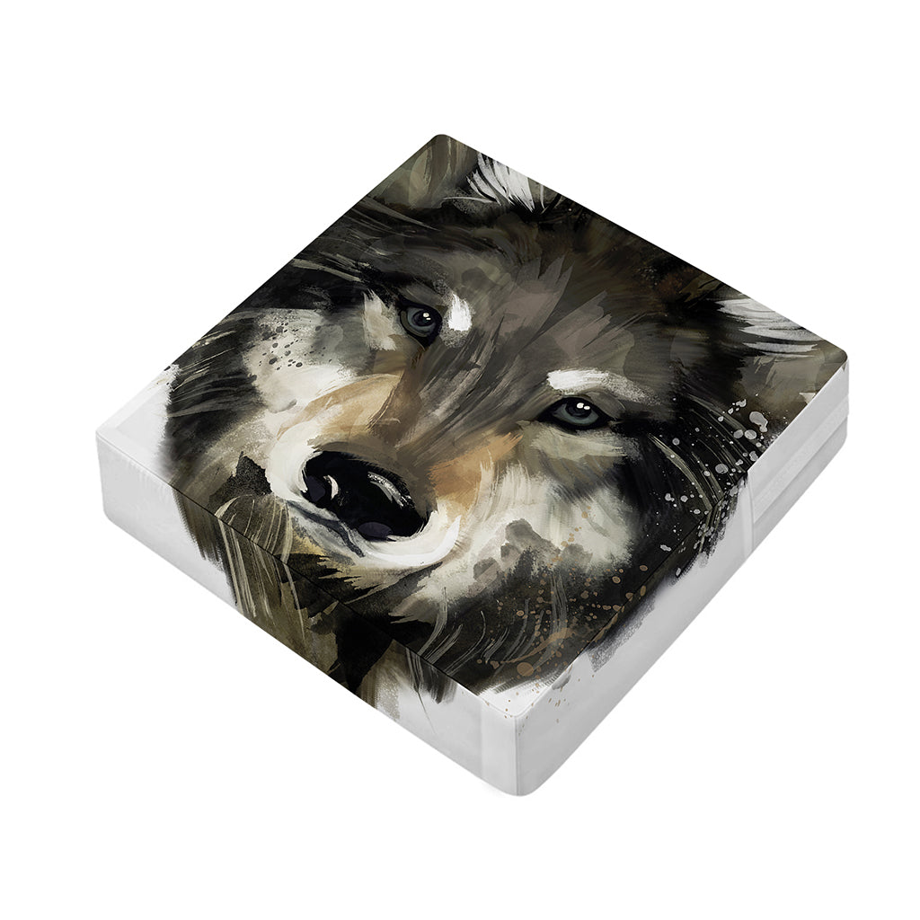 Watercolor Painting Wolf Print Outdoor Seat Cushion Cover