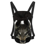 Watercolor Painting Wolf Print Pet Carrier Backpack