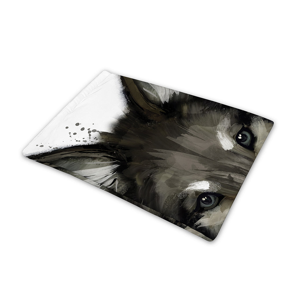 Watercolor Painting Wolf Print Pet Cooling Mat Cover