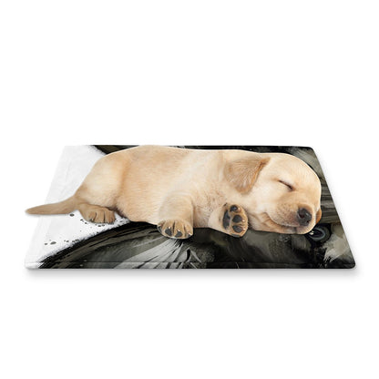Watercolor Painting Wolf Print Pet Cooling Mat Cover