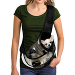 Watercolor Painting Wolf Print Pet Sling Carrier