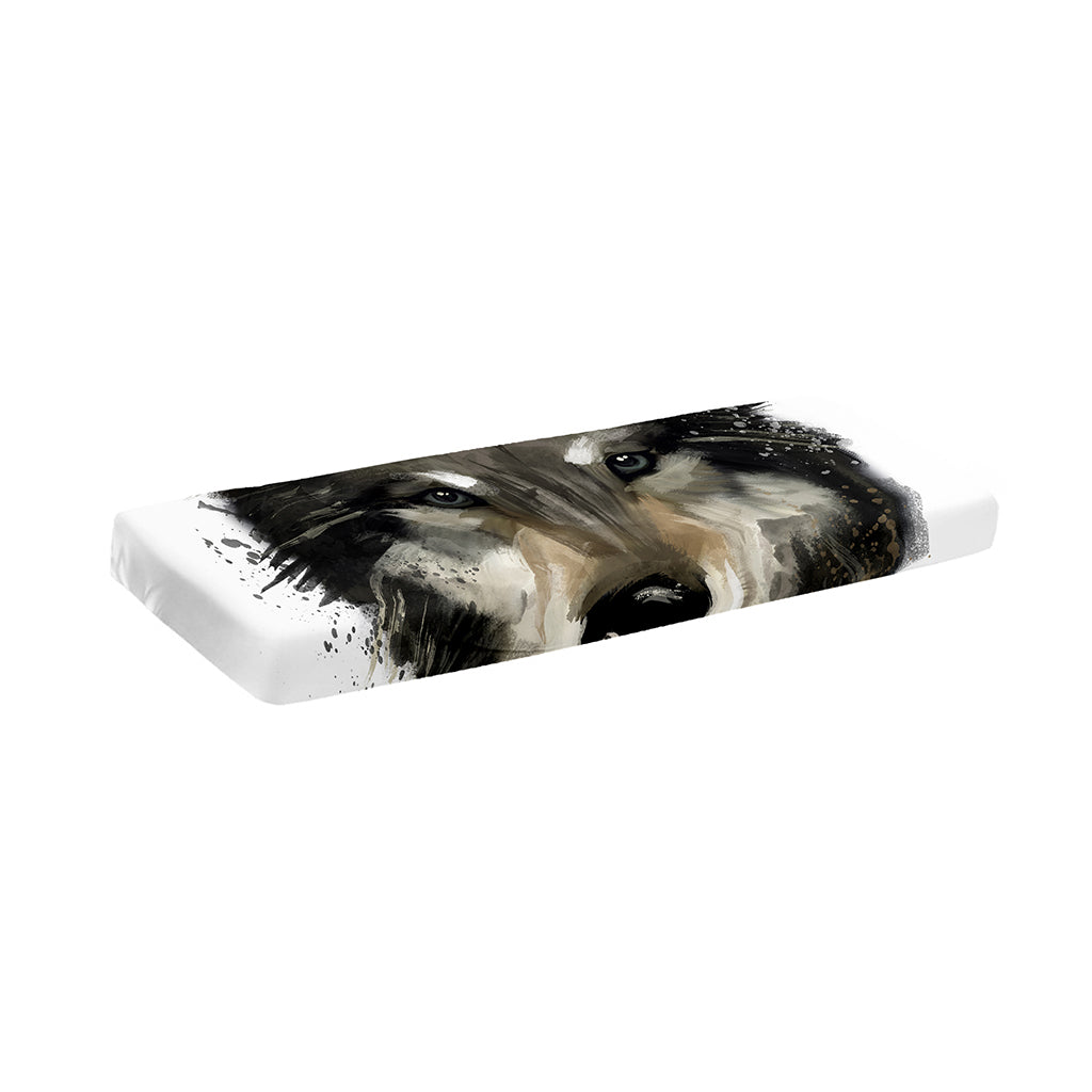 Watercolor Painting Wolf Print Piano Keyboard Cover