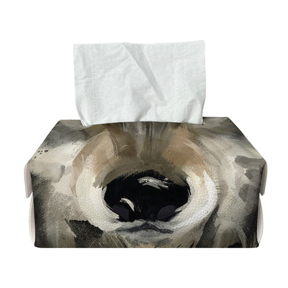Watercolor Painting Wolf Print Rectangle Tissue Box Cover