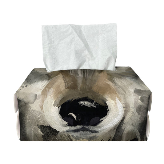 Watercolor Painting Wolf Print Rectangle Tissue Box Cover