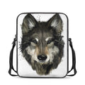 Watercolor Painting Wolf Print Rectangular Crossbody Bag