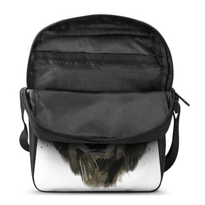 Watercolor Painting Wolf Print Rectangular Crossbody Bag
