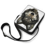 Watercolor Painting Wolf Print Rectangular Crossbody Bag