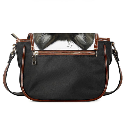Watercolor Painting Wolf Print Saddle Bag