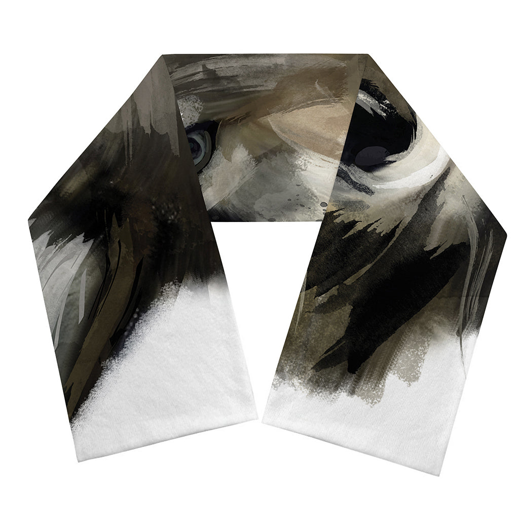 Watercolor Painting Wolf Print Scarf