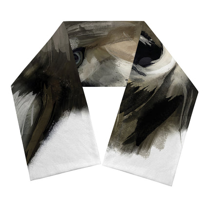 Watercolor Painting Wolf Print Scarf