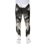 Watercolor Painting Wolf Print Scuba Joggers