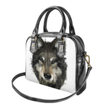 Watercolor Painting Wolf Print Shoulder Handbag