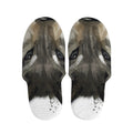 Watercolor Painting Wolf Print Slippers