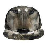Watercolor Painting Wolf Print Snapback Cap