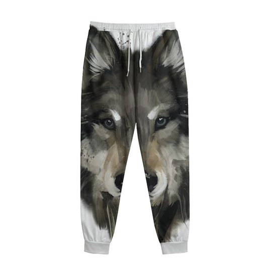 Watercolor Painting Wolf Print Sweatpants