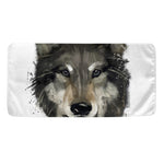 Watercolor Painting Wolf Print Towel