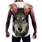 Watercolor Painting Wolf Print Training Tank Top
