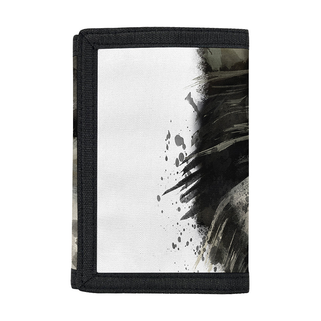 Watercolor Painting Wolf Print Trifold Wallet