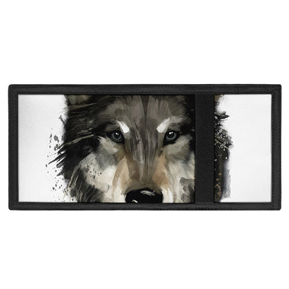 Watercolor Painting Wolf Print Trifold Wallet