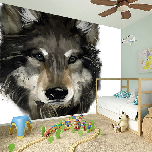 Watercolor Painting Wolf Print Wall Sticker