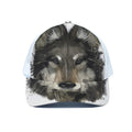 Watercolor Painting Wolf Print White Mesh Trucker Hat